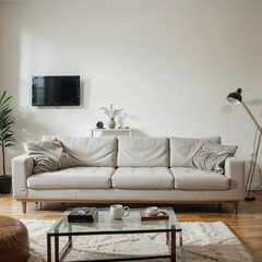 modern living room interior design white sofa