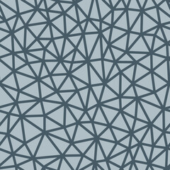 Tileable abstract background. Blue Grey color. Small triangles size. Bold lines weight. Repeatable pattern. Seamless tileable vector illustration.