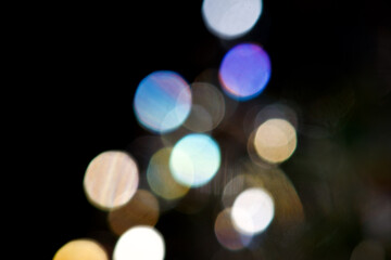 Fototapeta premium Background created with dark blurred lights