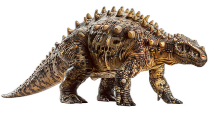 Fototapeta premium Majestic Ankylosaurus Dinosaur Isolated on White Background for Educational and Prehistoric Designs