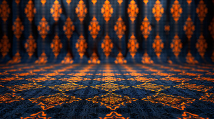 traditional Ikat patterns creates a rich and cultural backdrop.