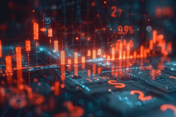 Close up of a calculator displaying multiple numbers