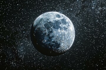 Fototapeta premium Beautiful night sky full moon stars