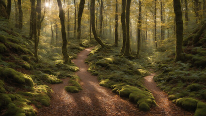 Obraz premium Forest Path Background