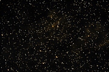 Starry Night Sky with Many Stars on Black Background