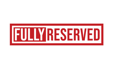 Fully Reserved red rubber stamp vector design.