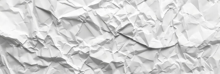 Obraz premium Paper crumpled texture. Clean empty white wrinkled paper background