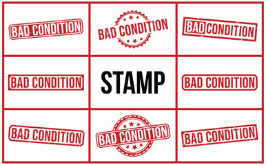 bad condition Red rubber stamp on white background. bad condition stamp sign. bad condition stamp.