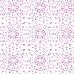 seamless pattern with pink flowers