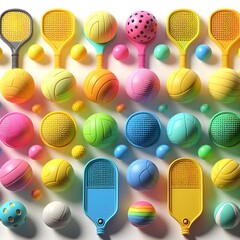 abstract background with colorful balls, Colorful Baby Toys: A collection of vibrant toys designed to stimulate and entertain infants, fostering early development
