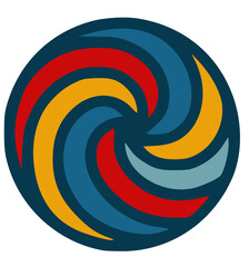 Abstract swirl illustration, Colorful vortex illustration
