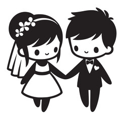Couple Cartoon Married Vector