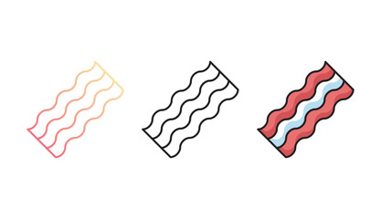 Bacon icon design with white background stock illustration