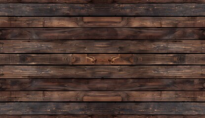 Fototapeta premium Dark Brown Wood Plank Seamless Pattern Background