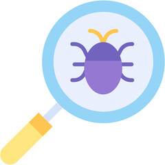 Bug Search vector design logo icon.svg