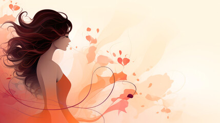 generated illustration of  International Women's Day background march 8th