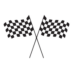 Fototapeta premium Racing flag. Race flag vector icon. Finishing flag. Vector design illustration