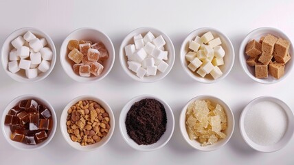 Visual guide to the nutritional advantages of different sugar substitutes, with a focus on health benefits