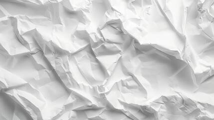 Fototapeta premium Paper crumpled texture. Clean empty white wrinkled paper background