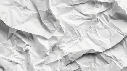 Obraz premium Paper crumpled texture. Clean empty white wrinkled paper background