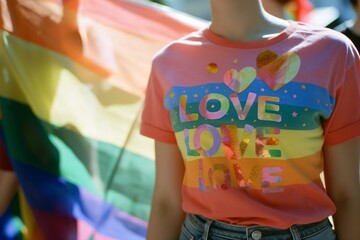 Vibrant Love Shirt at Pride Day Parade