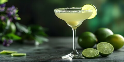 How to Make a Traditional Gimlet Cocktail with Gin, Lime Juice, and Garnish. Concept Beverages, Cocktail Recipes, Mixology, Classic Drinks - Powered by Adobe