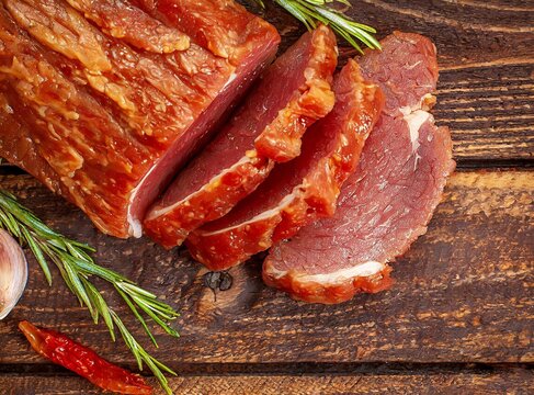 ''Charqui'' Traditional food from the Northern region Argentina. Dried meat, traditional recipe from Salta, Argentina.