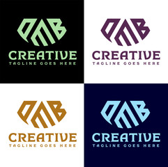 Obraz premium business logo design Creative 3 letter logo design, PMB,