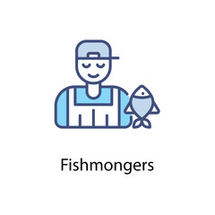 Fishmongers vector icon