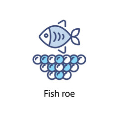 Fish roe vector icon