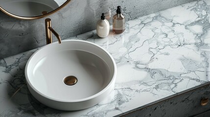 Modern Bathroom Sink With Marble Counter Top