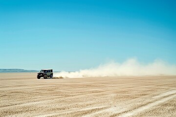 Naklejka premium jeep in sand