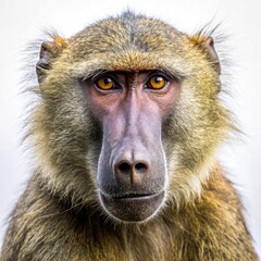 Close Up of Monkey Looking at Camera. Generative AI