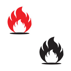 Fire sign. Fire flame icon isolated on white background. Vector illustration