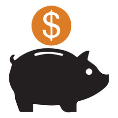 piggy bank icon vectors illustration symbol design