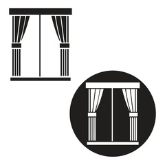 curtain icon vectors illustration symbol design