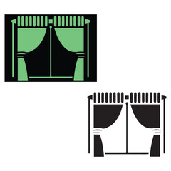 curtain icon vectors illustration symbol design
