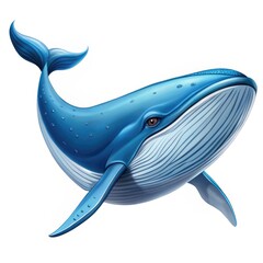 Floating Blue Whale. Generative AI