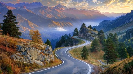 Scenic mountain road