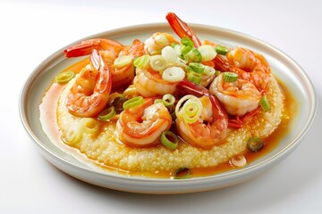 Impressive Bar Americain Gulf Shrimp and Grits with Creamy White Cheddar Grits and Juicy Sauteed Shrimp