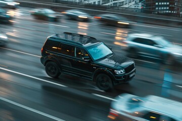traffic in motion blur