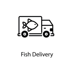 Fish Delivery vector icon