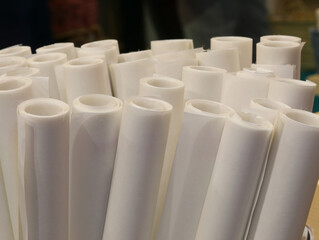 Abundant white rolls for writing or crafting projects available at the Store