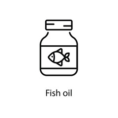 Fish oil vector icon