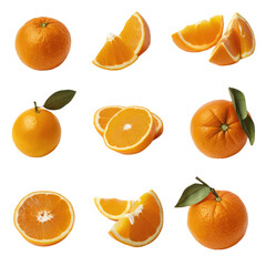 Isolated PNG Orange Fruit, GENERATIVE AI