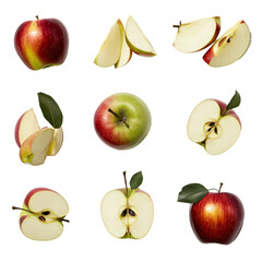Isolated PNG Apple Fruit, GENERATIVE AI