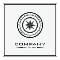 abstract logo design, black and white geometric technology icon