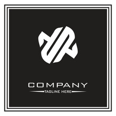 abstract logo design, black and white geometric technology icon