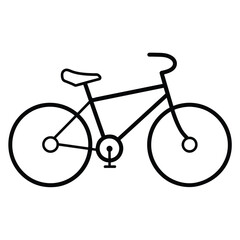 Bicycle  line art vector silhouette 