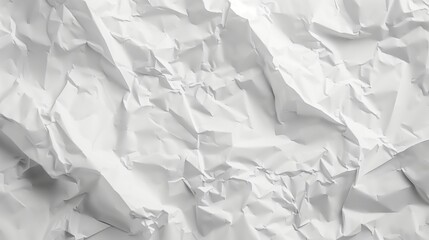 Obraz premium Paper crumpled texture. Clean empty white wrinkled paper background